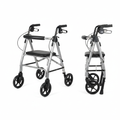 Folding Aluminum Mobility Walker with Wheels by Xcel Med